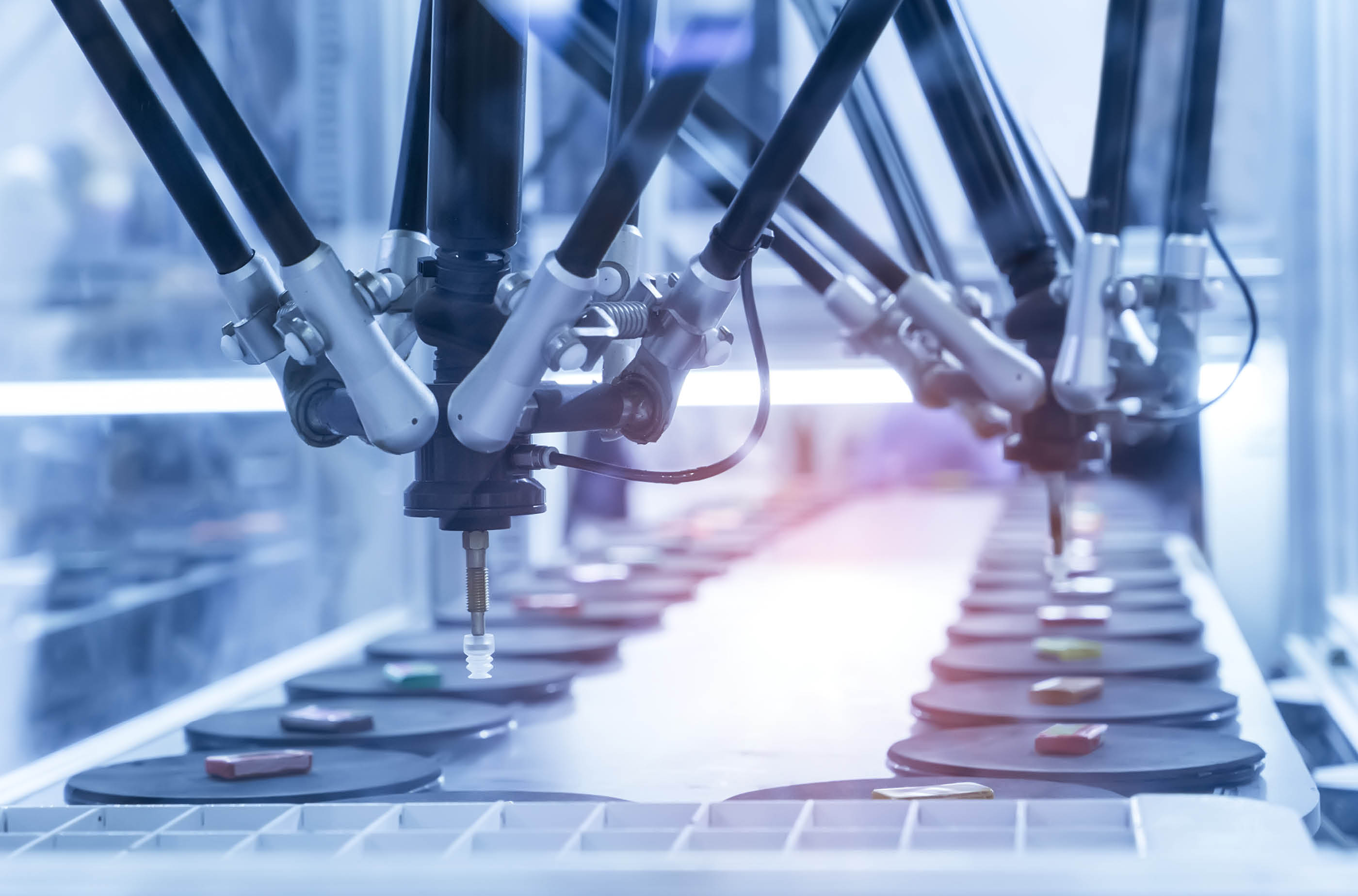 robotic pneumatic piston sucker unit on industrial machine,automation compressed air factory production