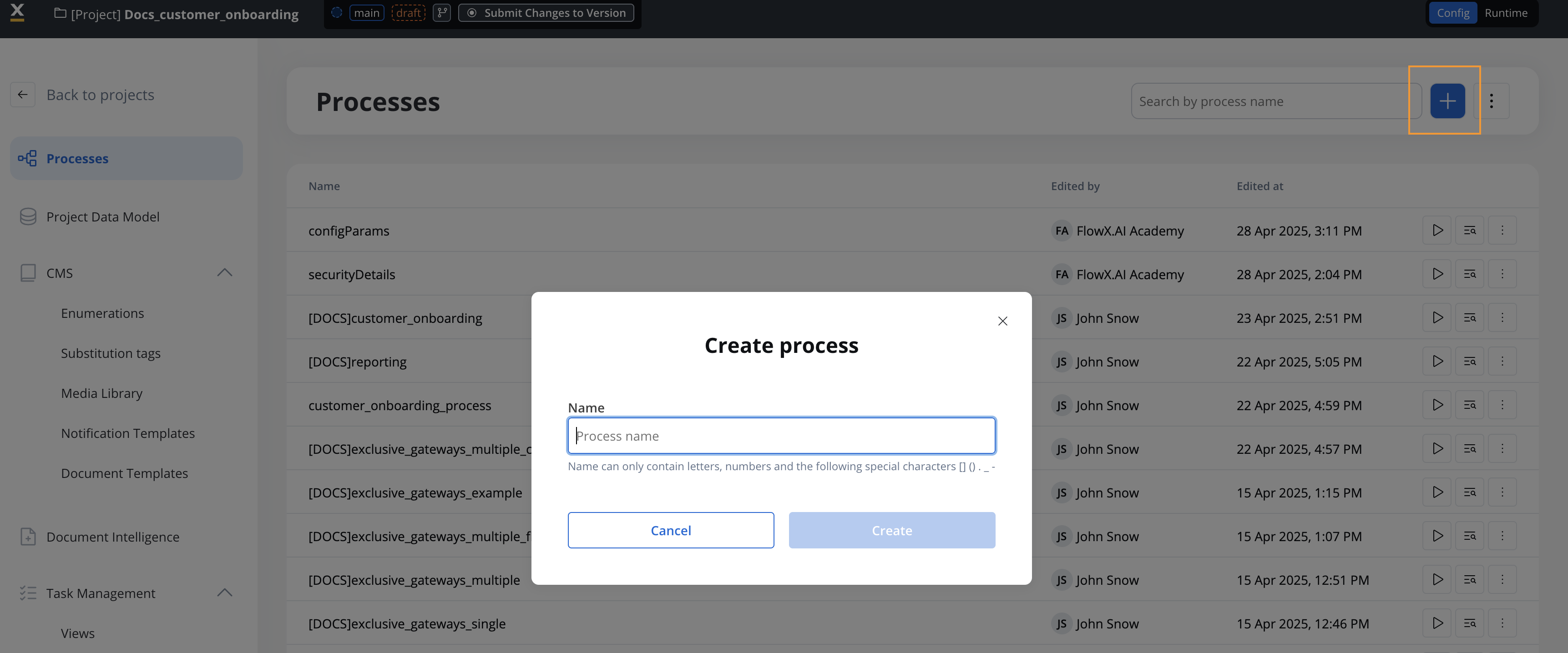 Process Definition Editor