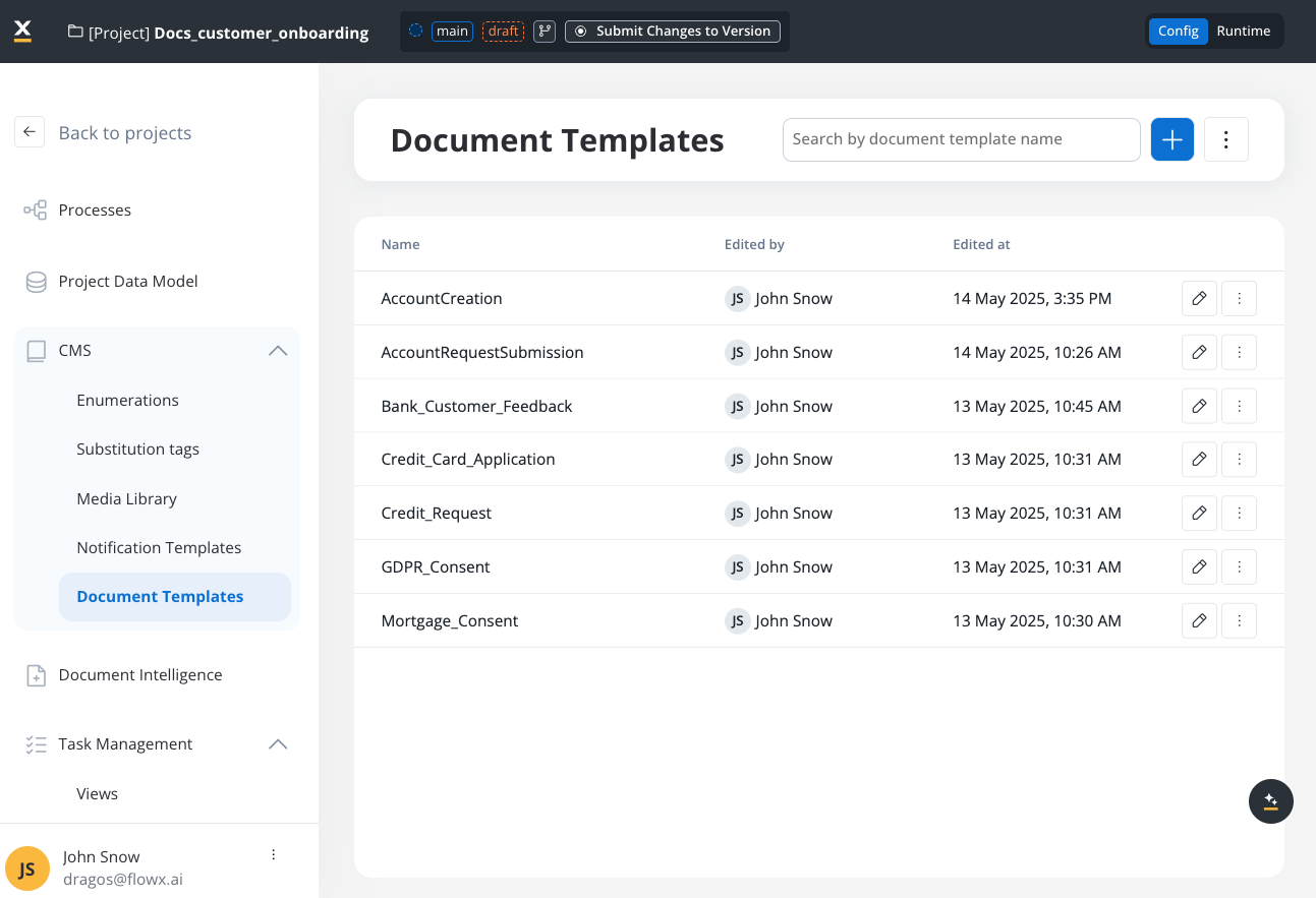 Document templates