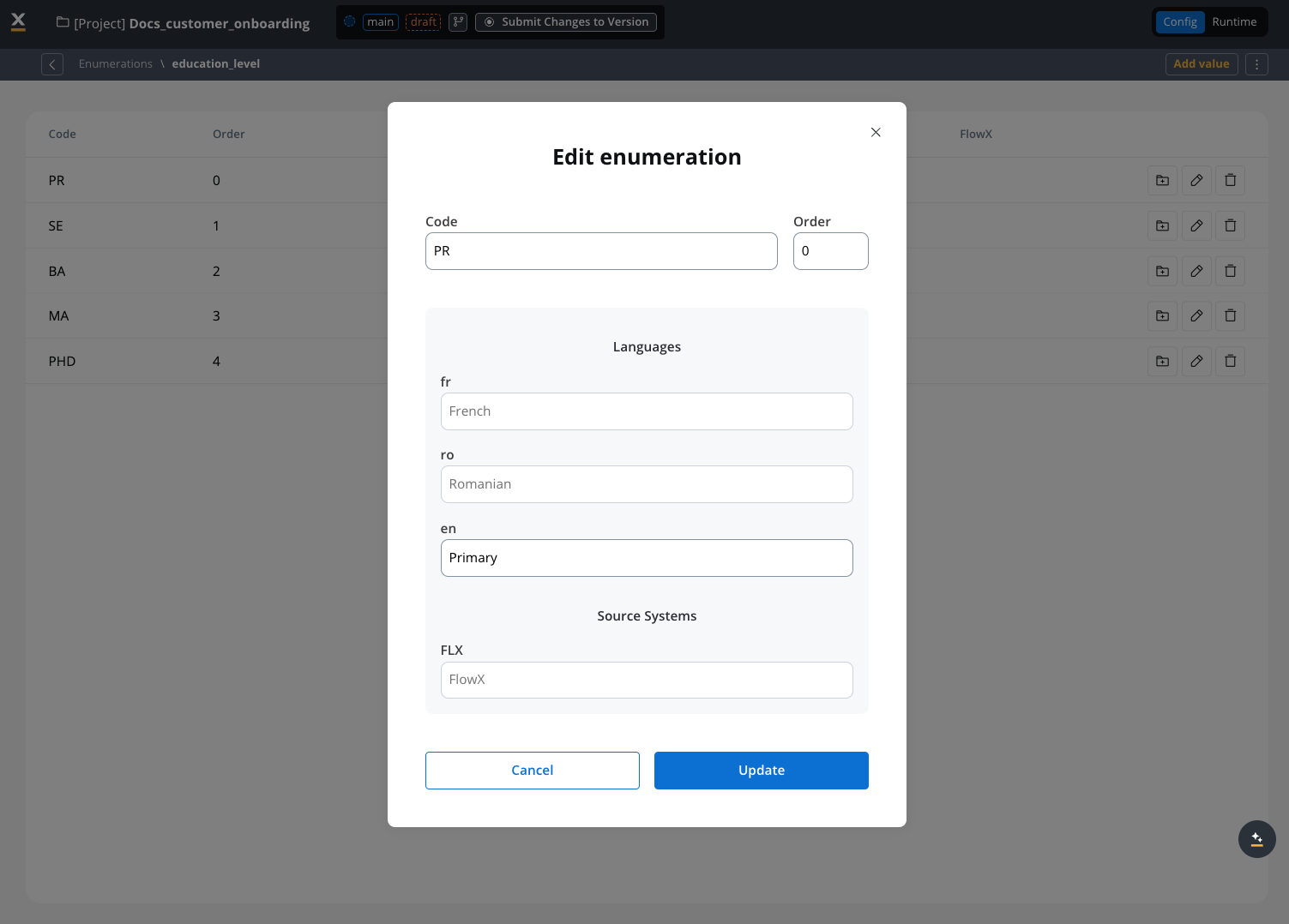 Enum order