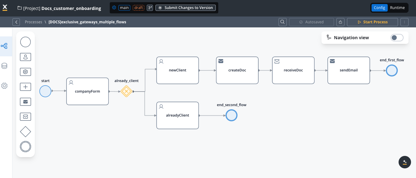 Exclusive Gateways Multiple Flows