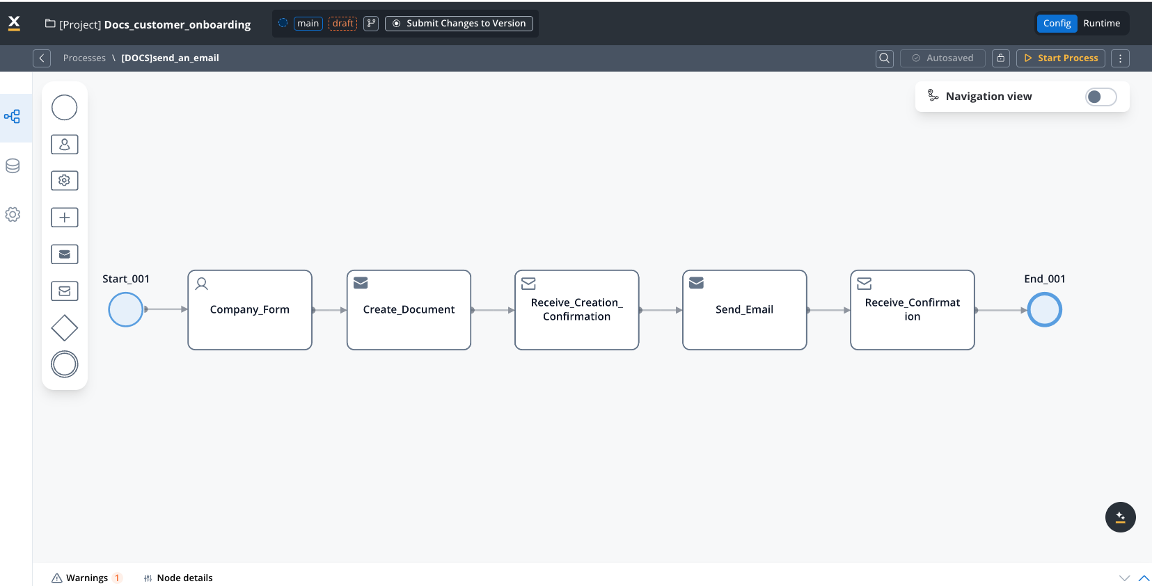 Email notification process flow
