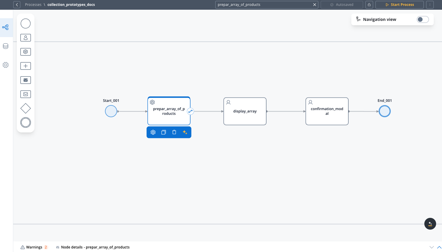 Adding a Service Task node to your process