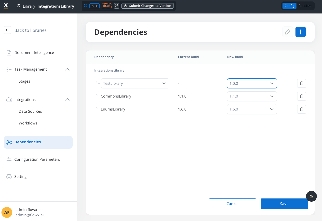 Add library dependency