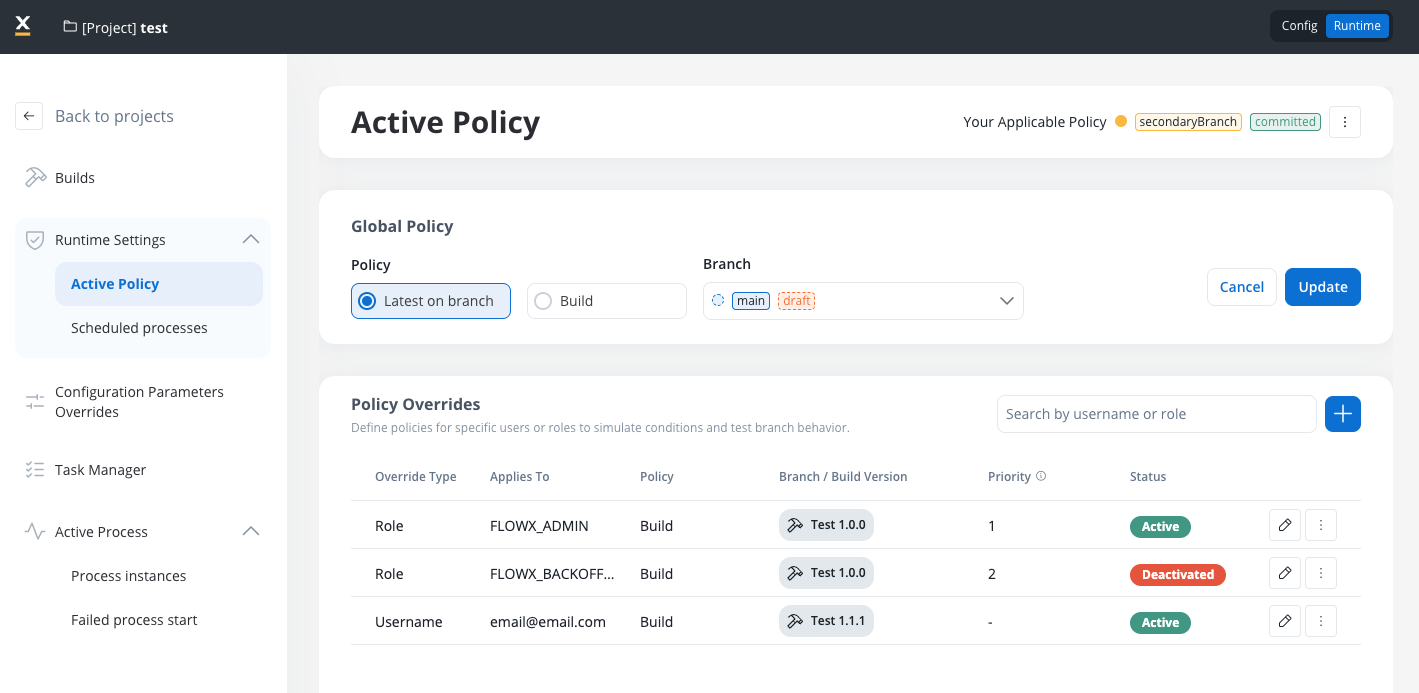 Active Policy