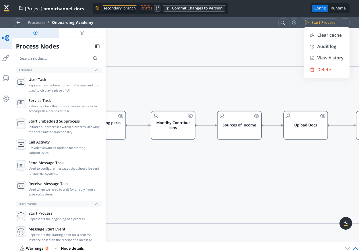 Delete process definition