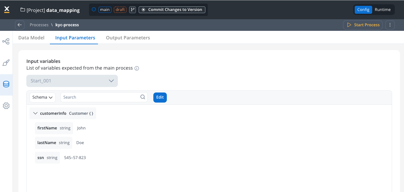 Input Parameters