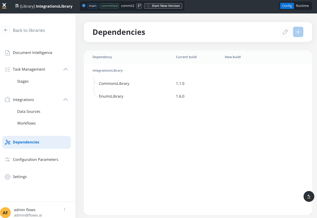 Library dependencies example