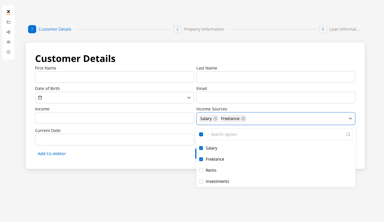 Multi Select with chips inside display