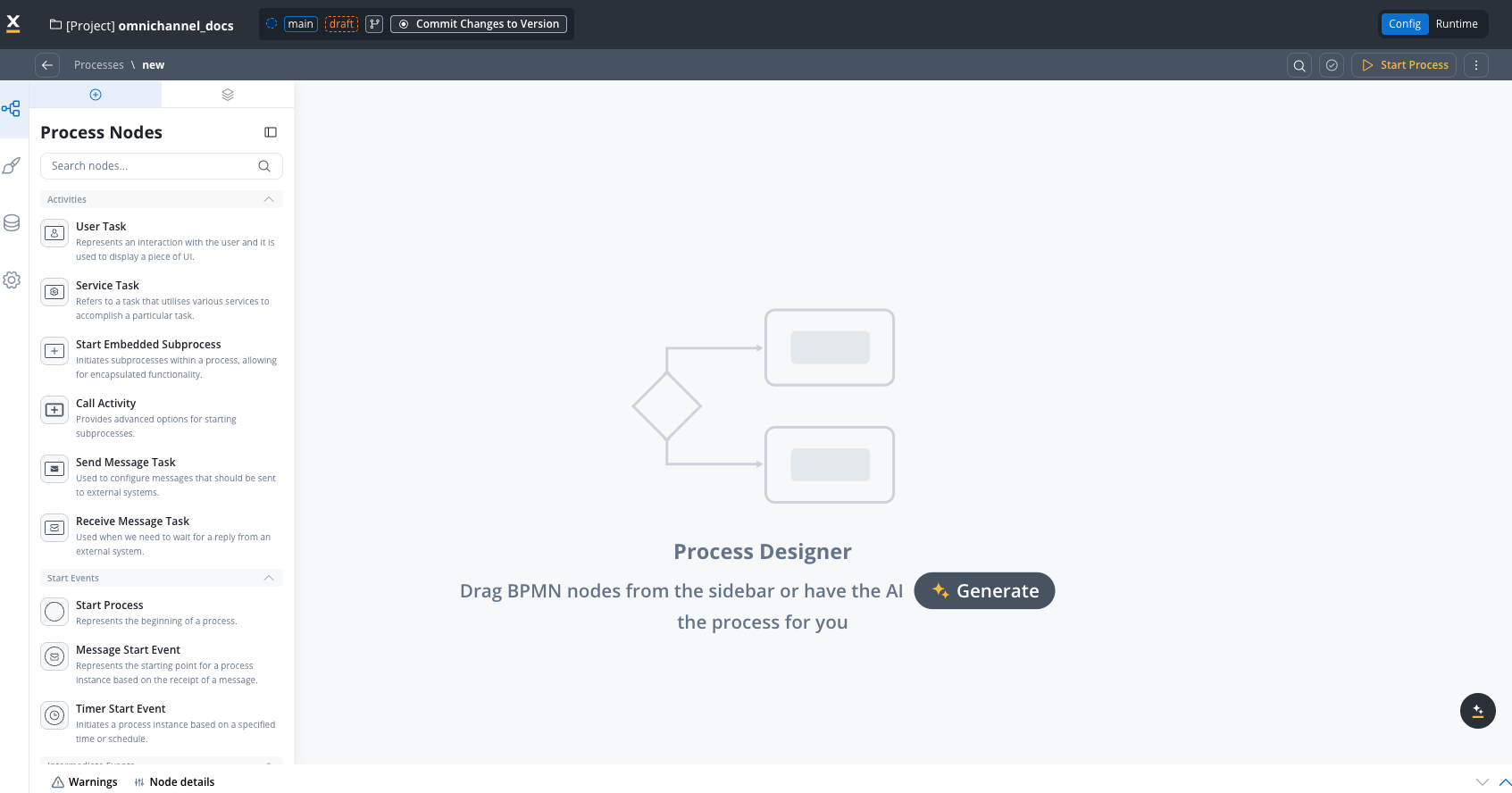 Process Designer Canvas