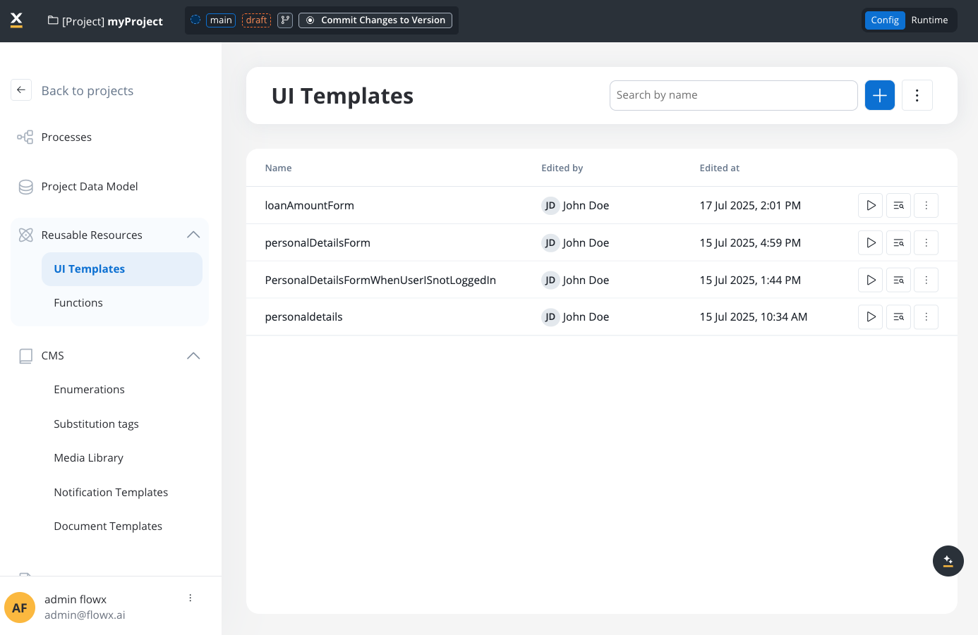 Reusable UI Templates