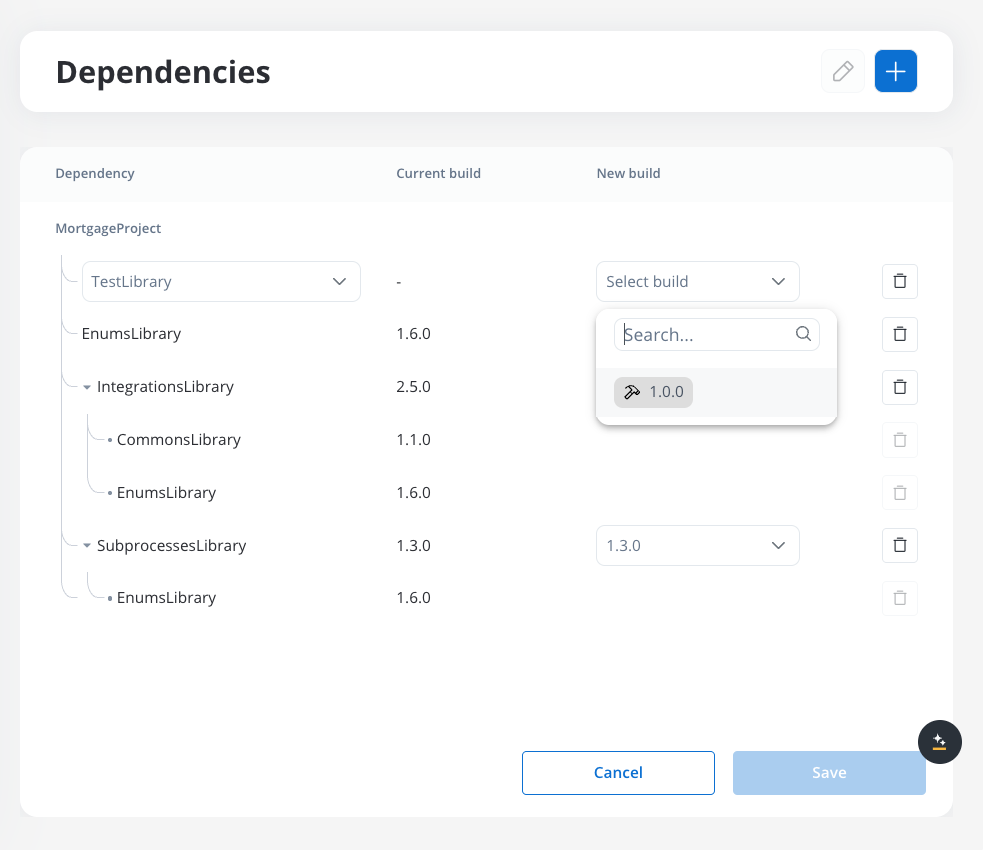 Add project dependency