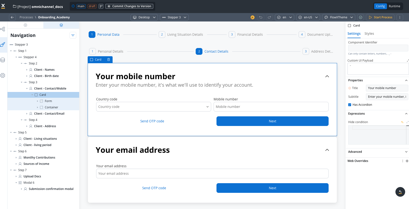 UI Designer Interface