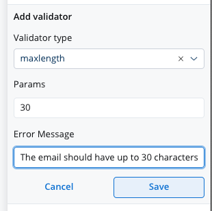 maxlength validator