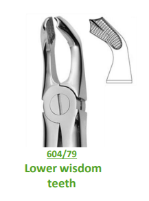 Otto Leibinger Lower wisdom Tooth Extracting Forceps Fig79 604-79 | DentaCarts | Dental Cart