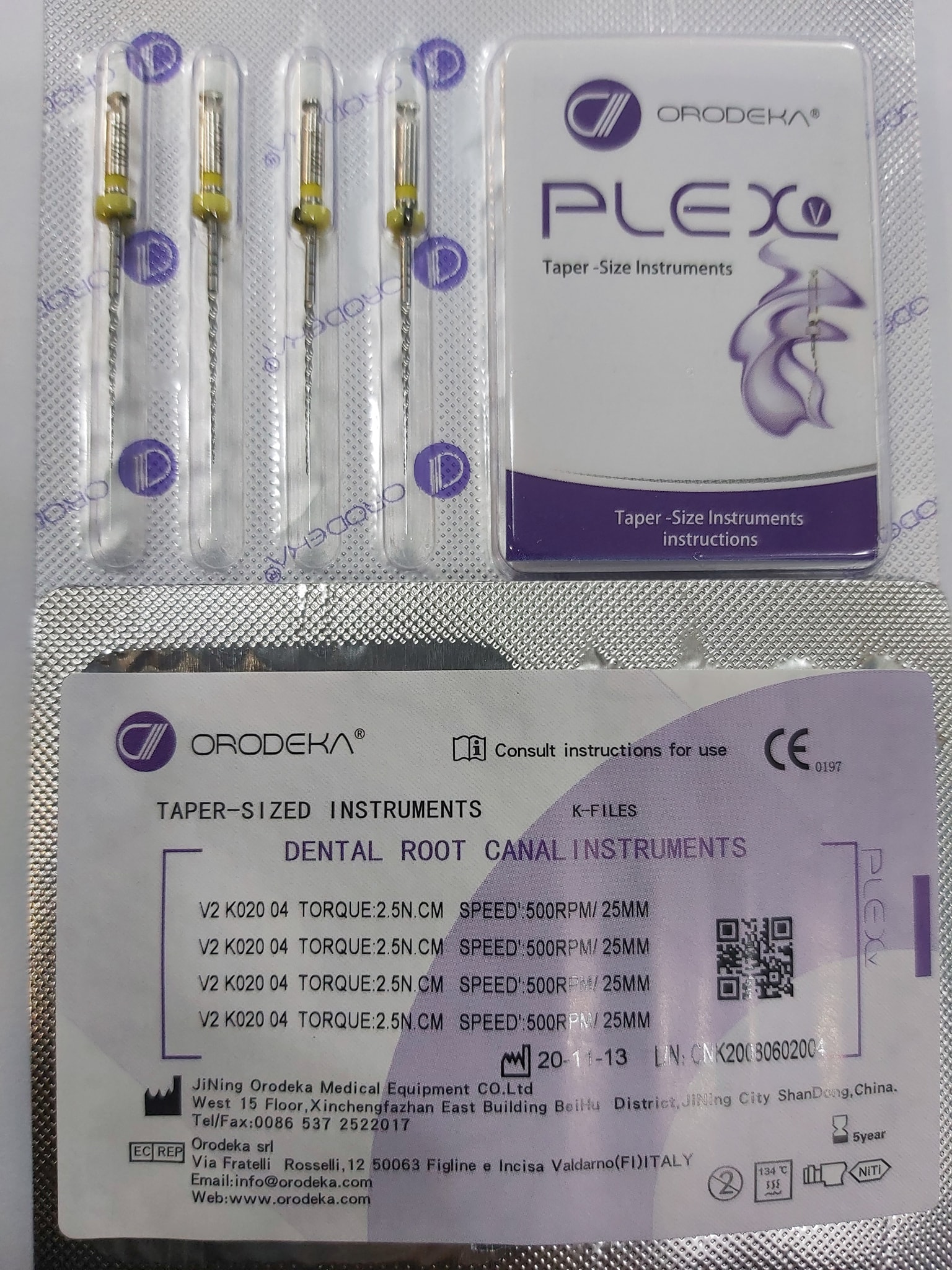Orokeda Plex V Rotary Files Orifice Opener size15 taper 8% - 4 files | DentaCarts | Dental Cart