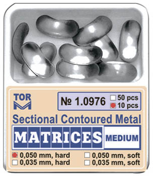 TOR-VM Sectional Matrix Medium 10 PCS no. 1.0976 | DentaCarts | Dental Cart