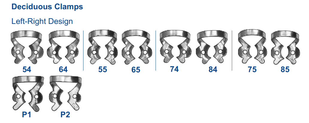 TOR VM Deciduous Clamps | DentaCarts | Dental Cart