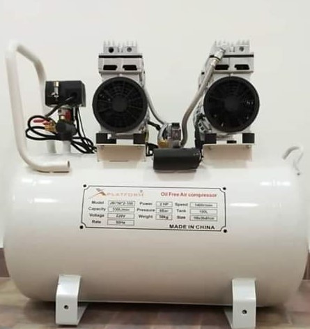 Oil Free Air Compressor 100 L | DentaCarts | Dental Cart