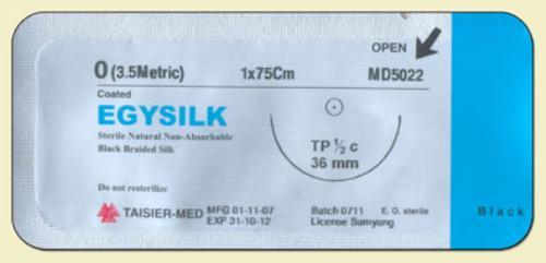 EGYSilk Natural Non-Absorbable Black Braided Silk | DentaCarts | Dental Cart