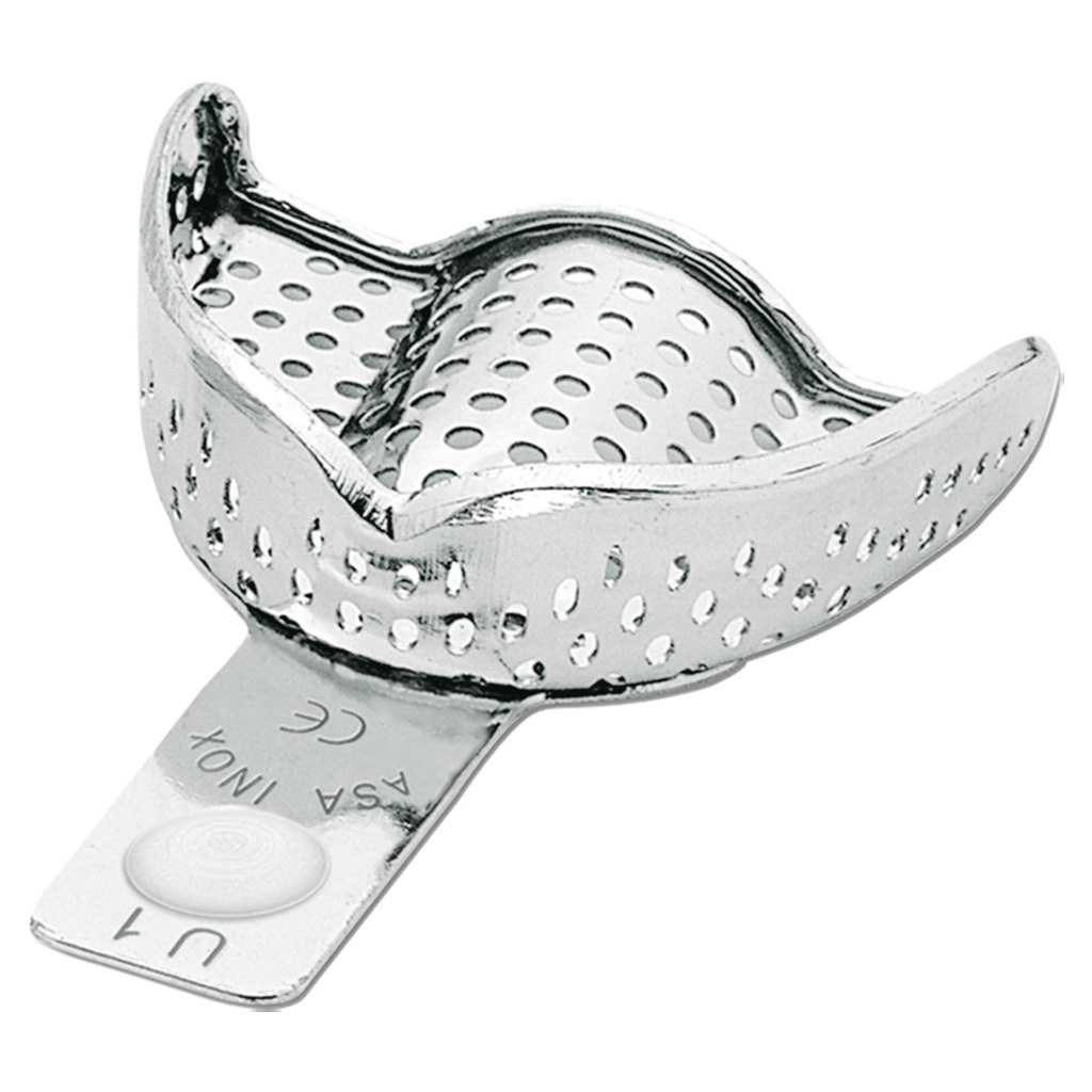 ASA S.S.Upper Impression tray Perma-Lock Perforated | DentaCarts | Dental Cart