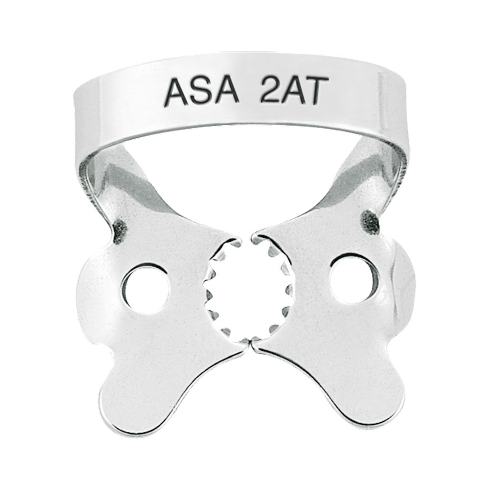 ASA PREMOLARS ELONGATED COLLAR CLAMPS EDGED FIG. 2AT | DentaCarts | Dental Cart