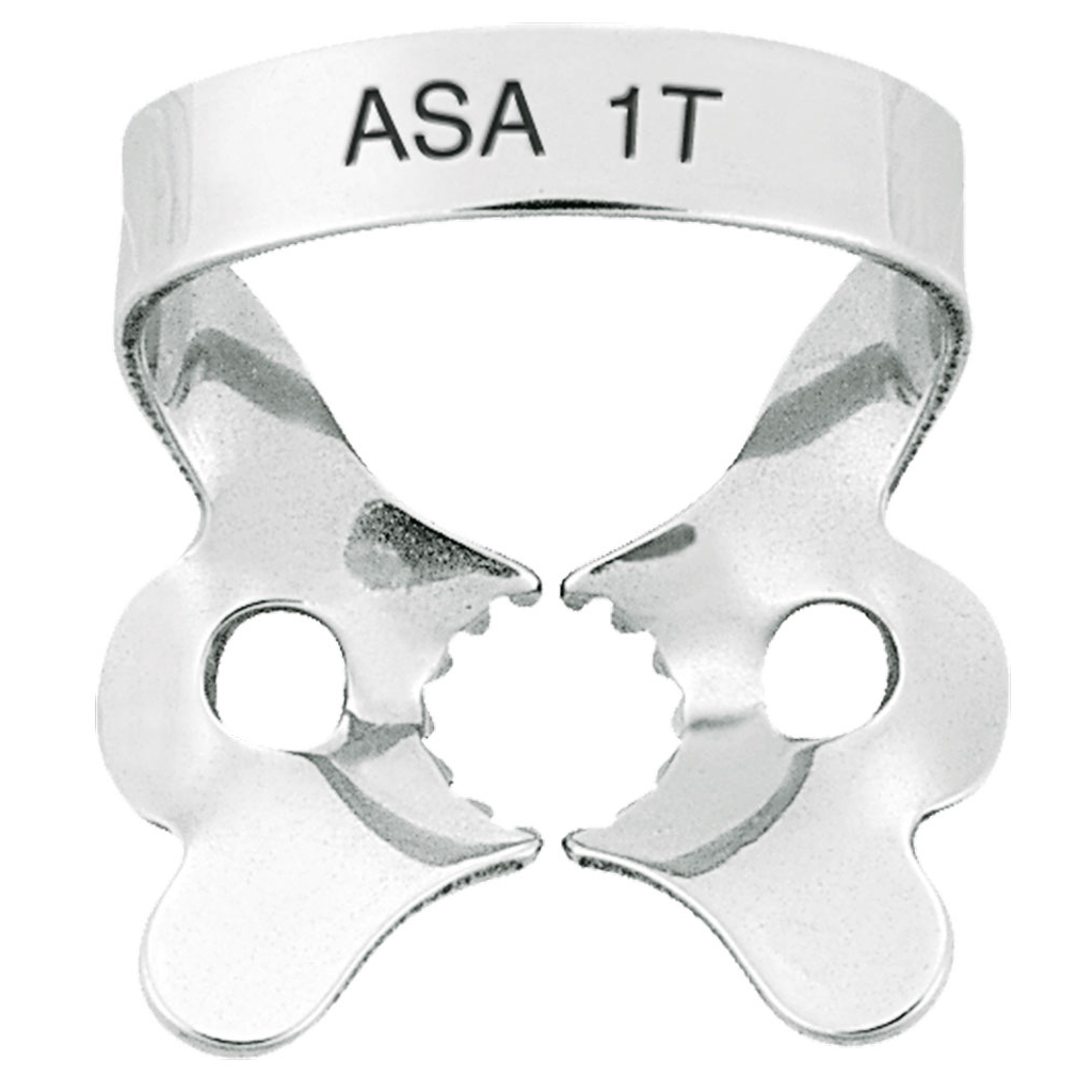 ASA RUBBER DAM CLAMPS WINGED PREMOL.GENERAL USE N.1T | DentaCarts | Dental Cart