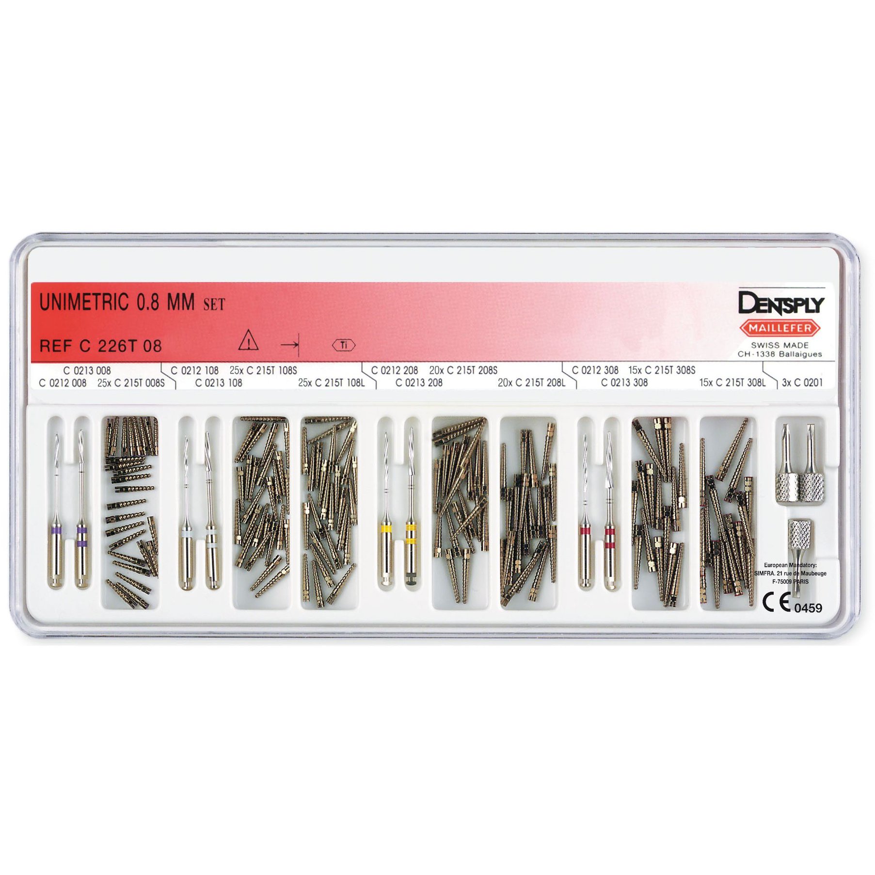 Dentsply Unimetric Set Titanium 0.8mm