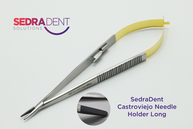Sedradent Needle Holder Castroviejo Barraquer straight tungsten carbide 18cm | DentaCarts | Dental Cart