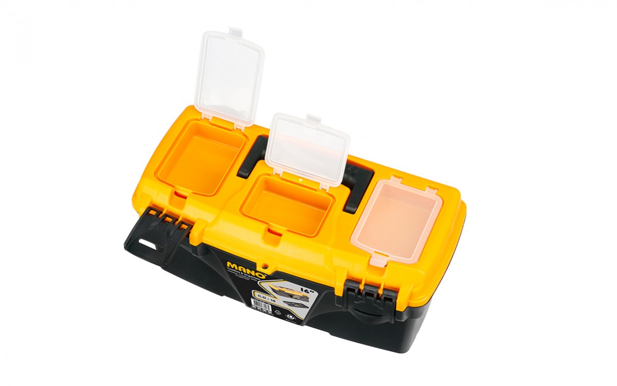 Cassetta Attrezzi Perel OM16 - Toolbox 16 Pollici Con Vassoio Estraibile