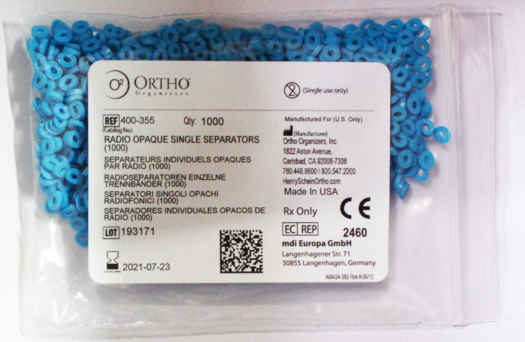 Ortho Organizers Single Separators (1000 pcs.)