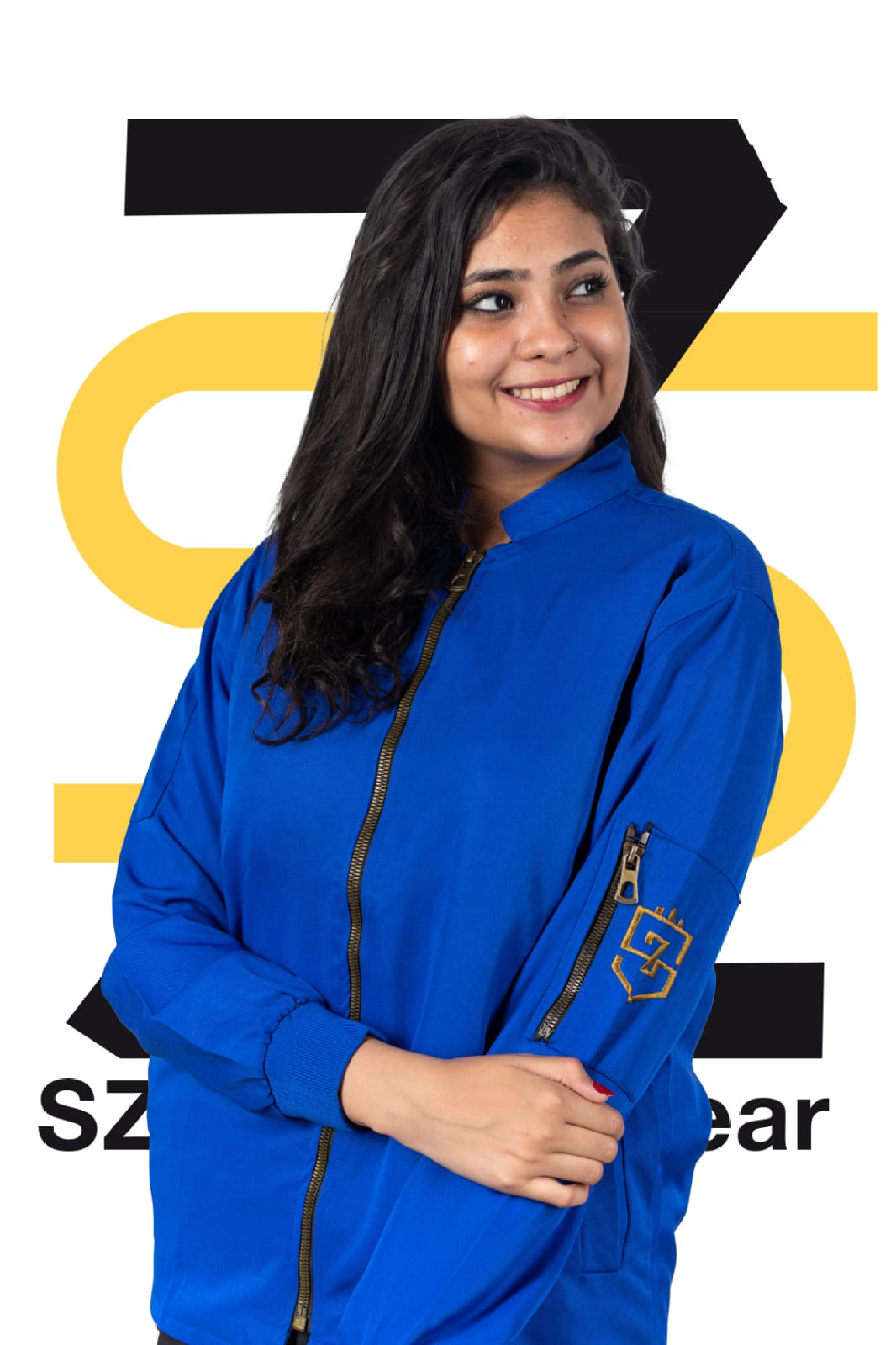 SZ Medical Wear Lab Coat style Jacket Gabardine Blue Only