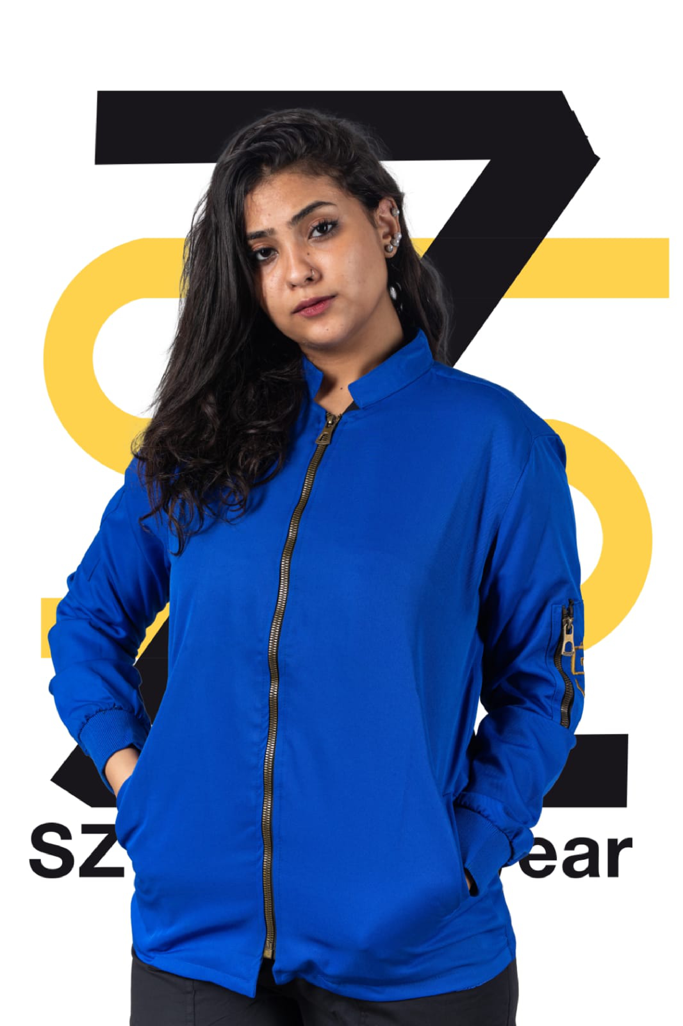 SZ Medical Wear Lab Coat style Jacket Gabardine Blue Only