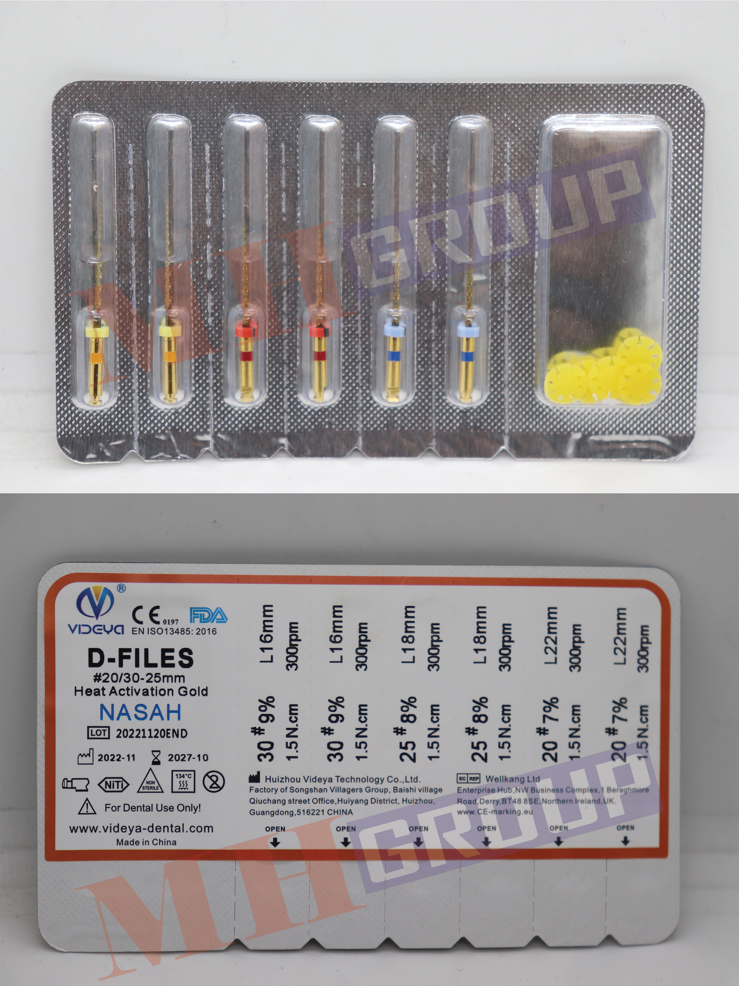 D-FILE Retreatment Gold VIDEYA Files kit (6file) | DentaCarts | Dental Cart