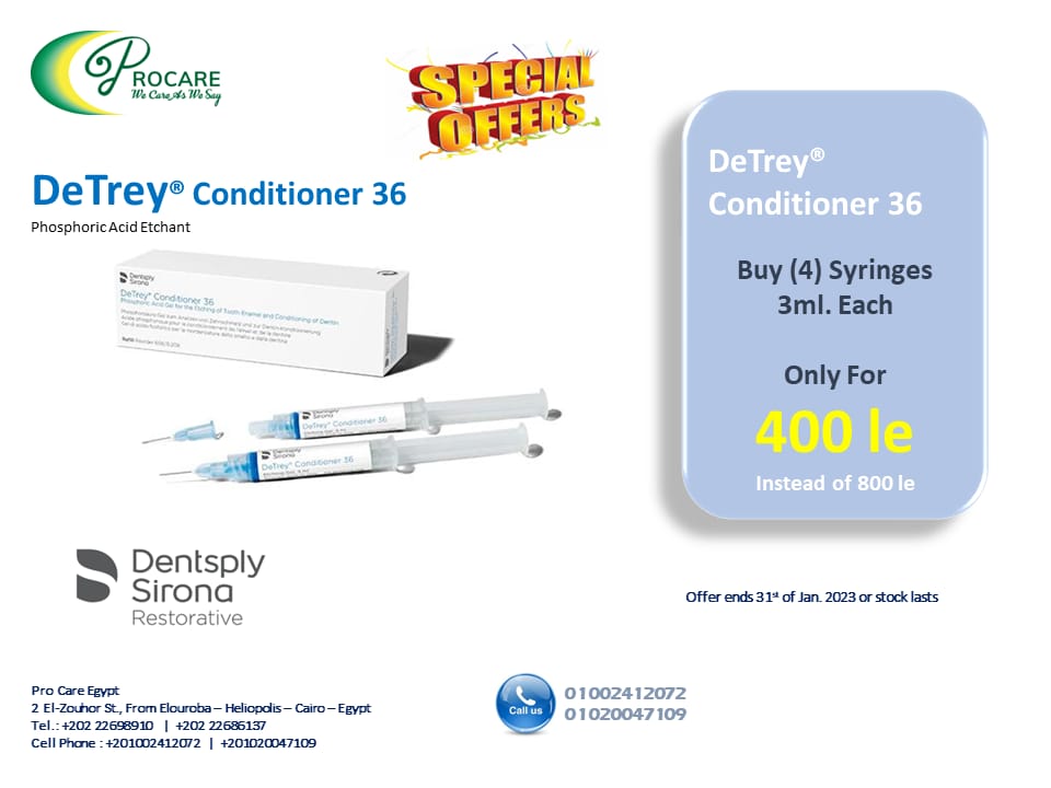 Buy 4 syringes from Detrey conditioner 36 Dentsply