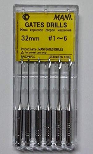 Mani GATES DRILLS 32MM #1-6 | DentaCarts | Dental Cart