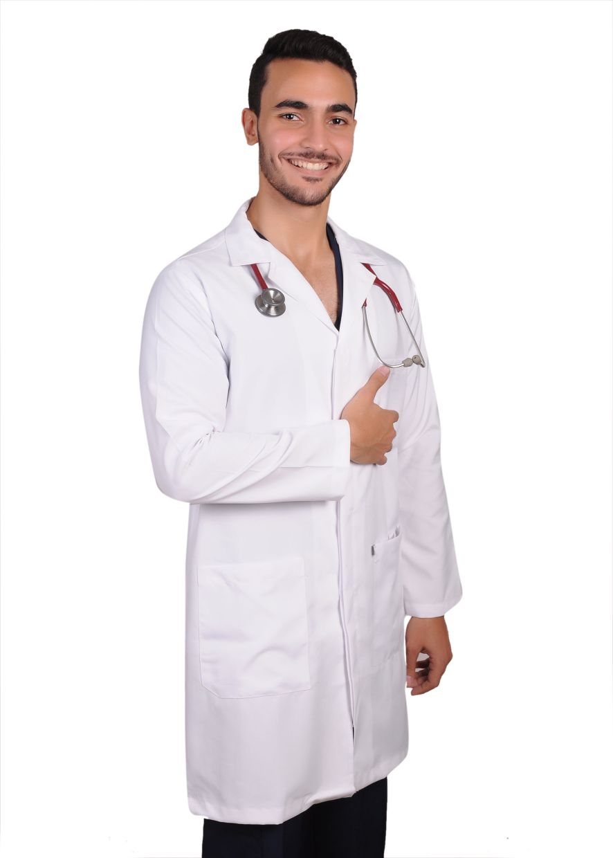 Male Long Lab Coat | DentaCarts | Dental Cart