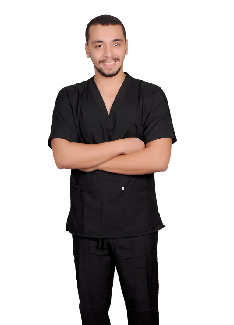 Male Scrub Black | DentaCarts | Dental Cart