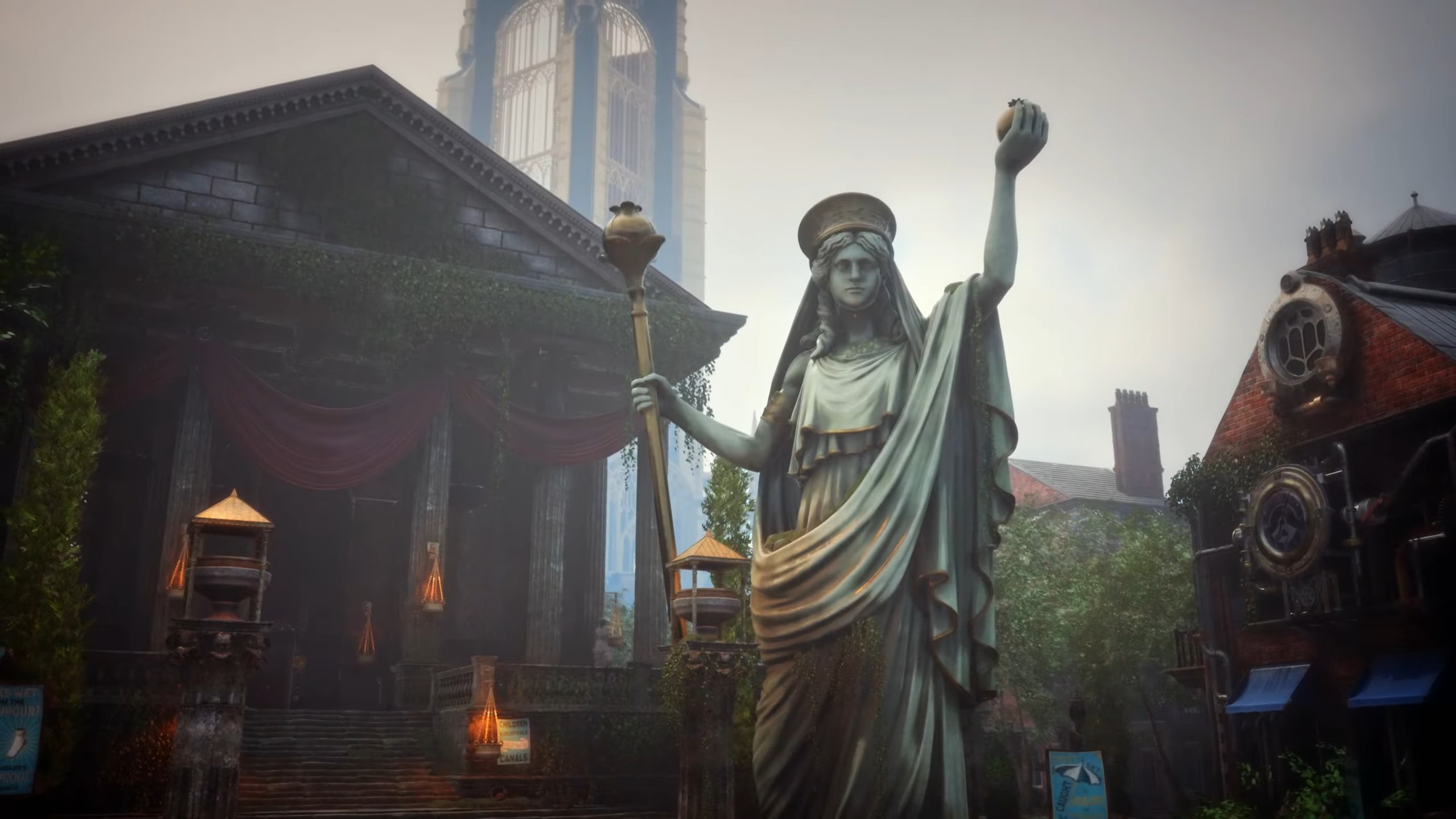 Xbox Showcase 2025 screenshot of a statute in Clockwork Revolution.