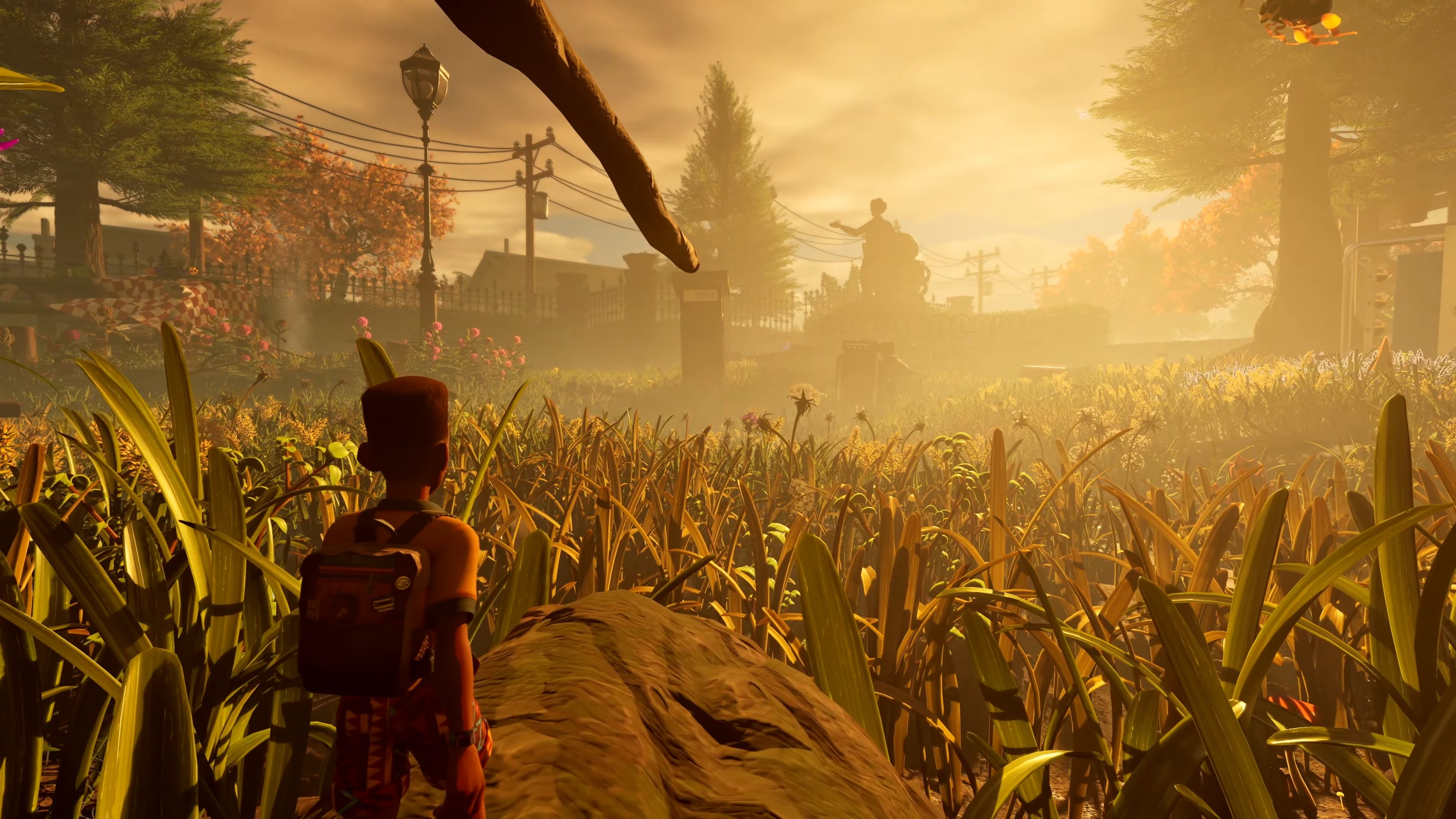 Screenshot of a main character from Grounded 2 overlooking the new map.