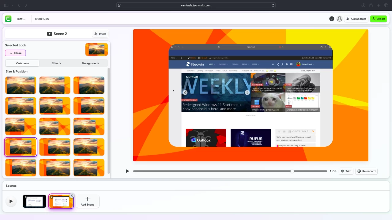 Camtasia Online Screen Recorder