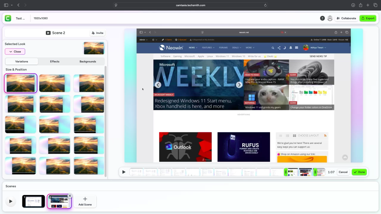 Camtasia Online Screen Recorder