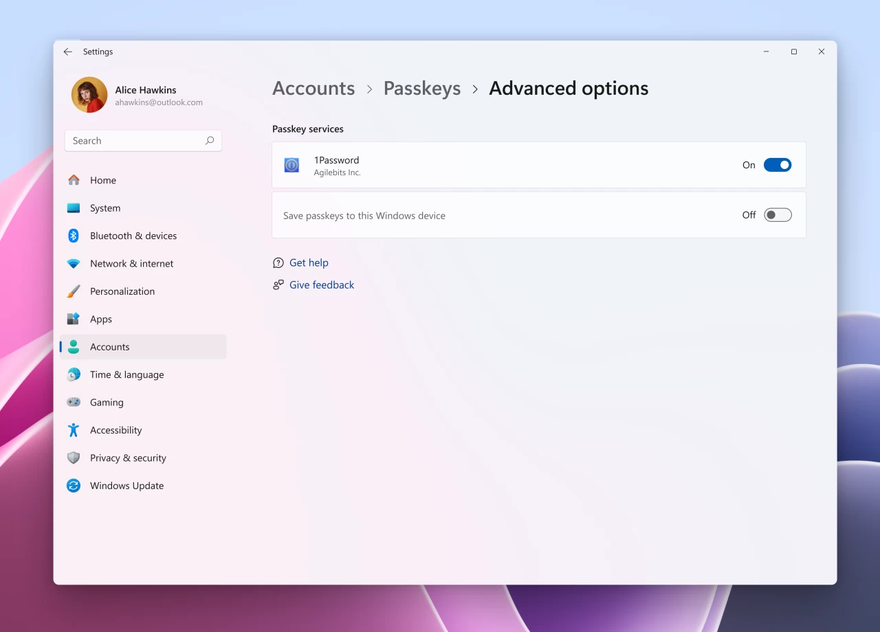 Интеграция 1Password в Windows 11