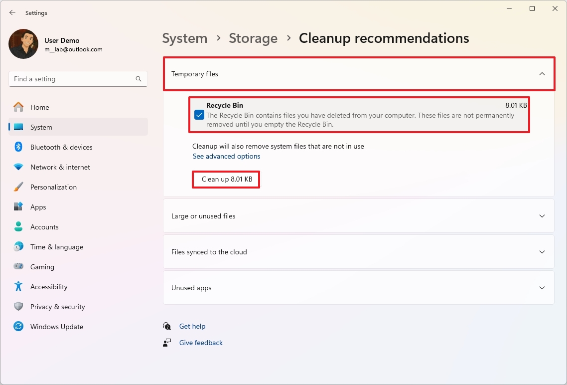 Windows 11 освободить место