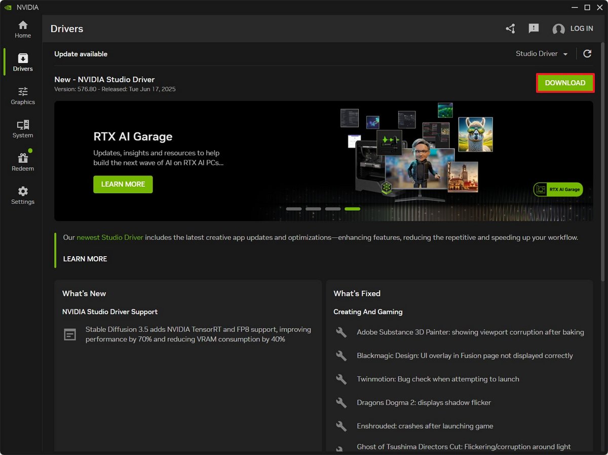 Nvidia загрузить драйверы для Windows 11