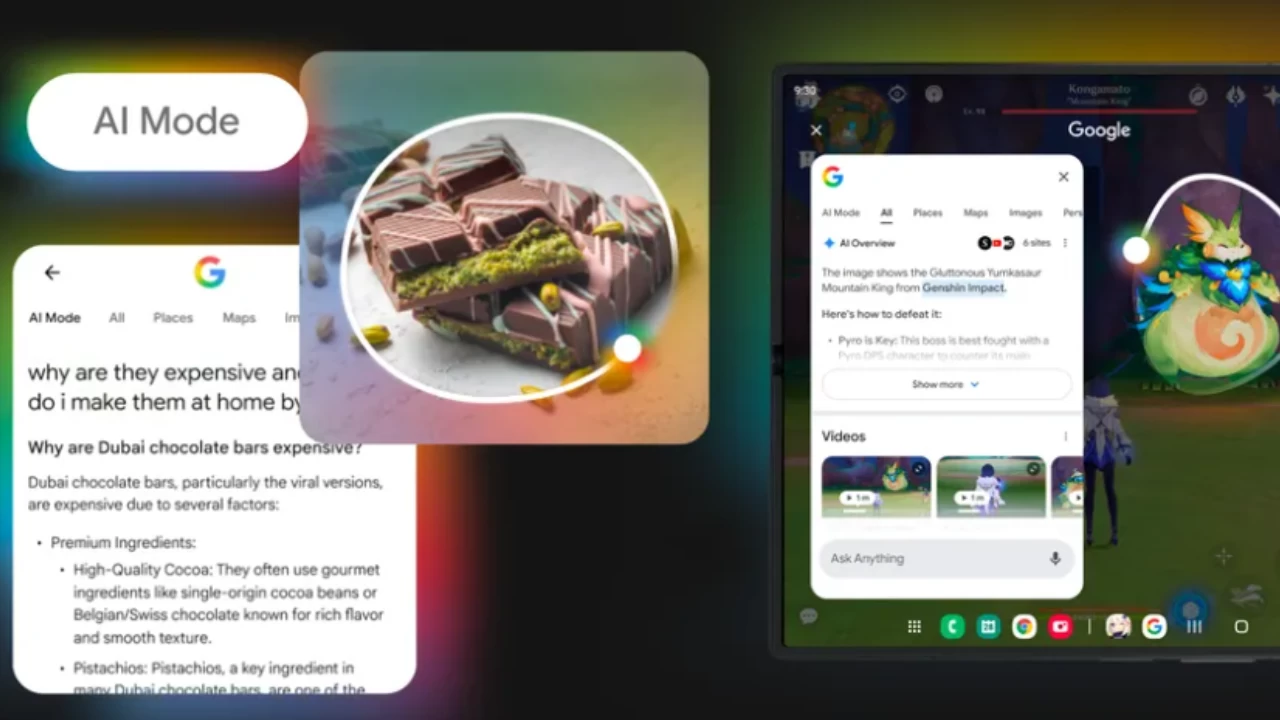 Google AI Mode being shown in a graphic