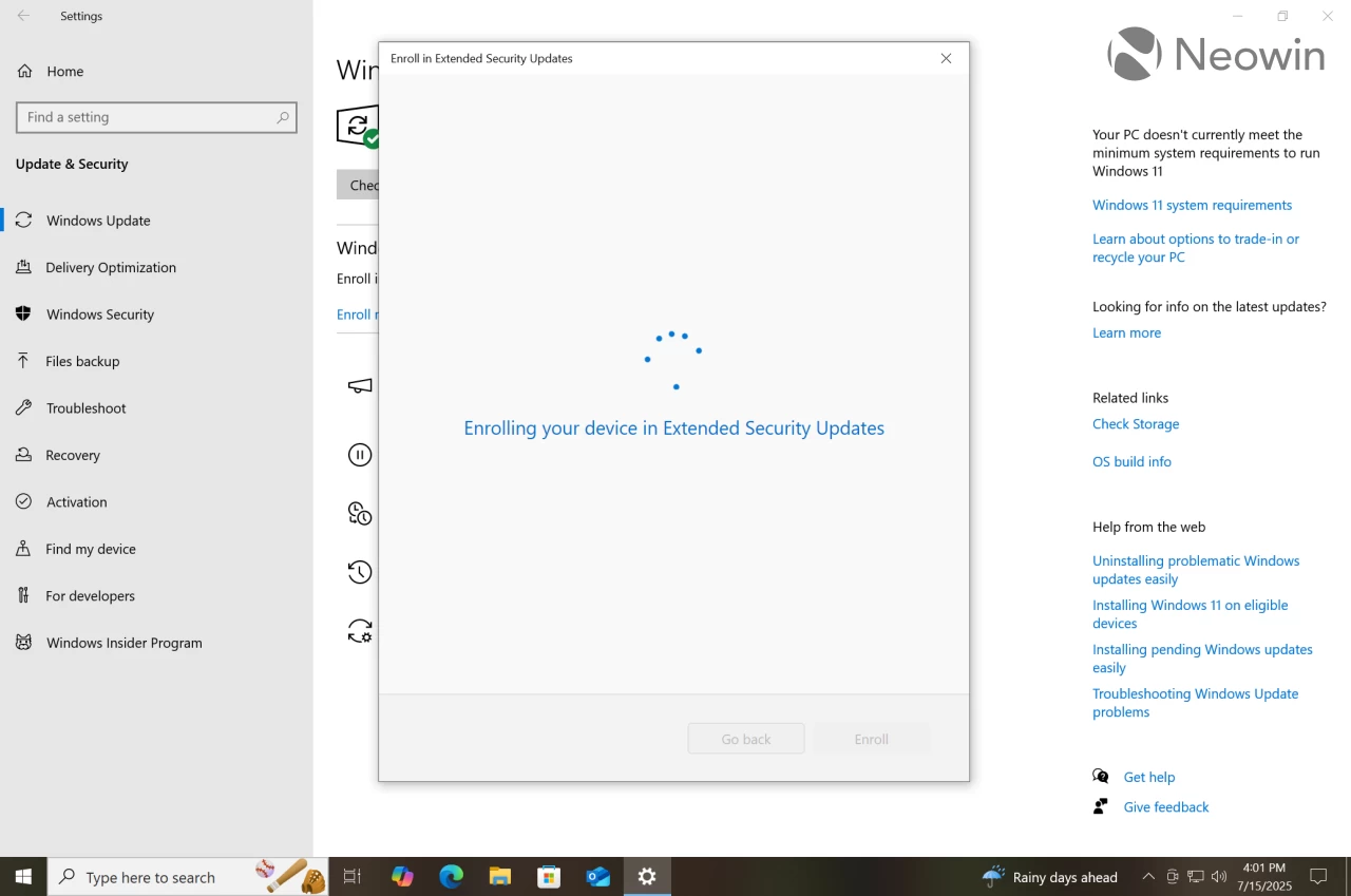 Как получить бесплатные обновления безопасности Windows 10