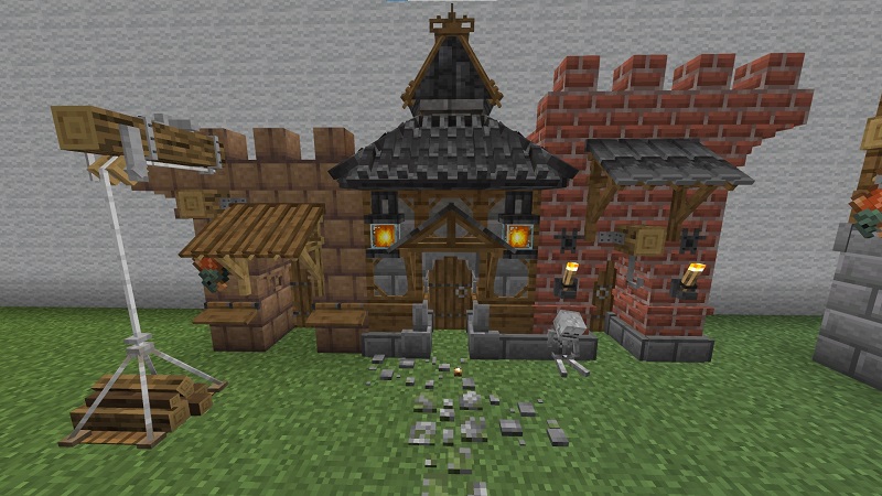 Сборка Minecraft, сделанная с помощью дополнения More Custom Blocks 2, демонстрирующая множество пользовательских блоков, чтобы продемонстрировать, насколько уникальными могут быть сборки.