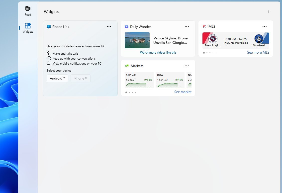 Windows 11 Widgets board