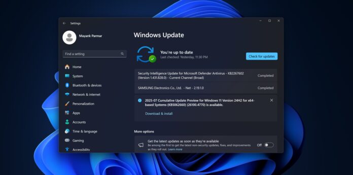 Изображение к статье: Windows 11: Обновление KB5062660 привносит новые возможности и становится доступным для установки вручную - Windows 11 на MSReview.net
